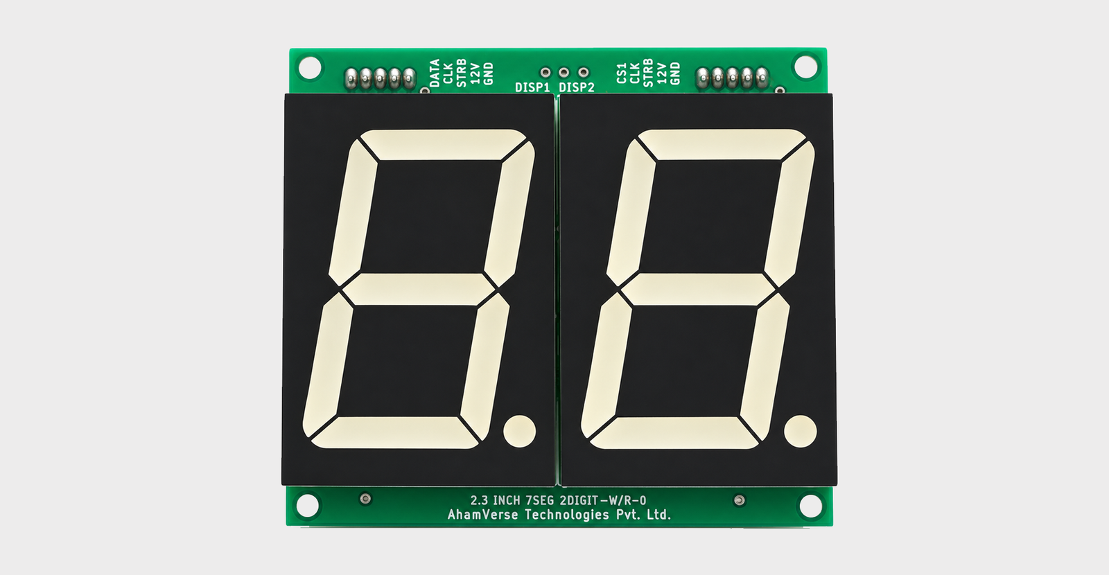 2.3 inch 2 digit 7 segment display board by AhamVerse Technologies