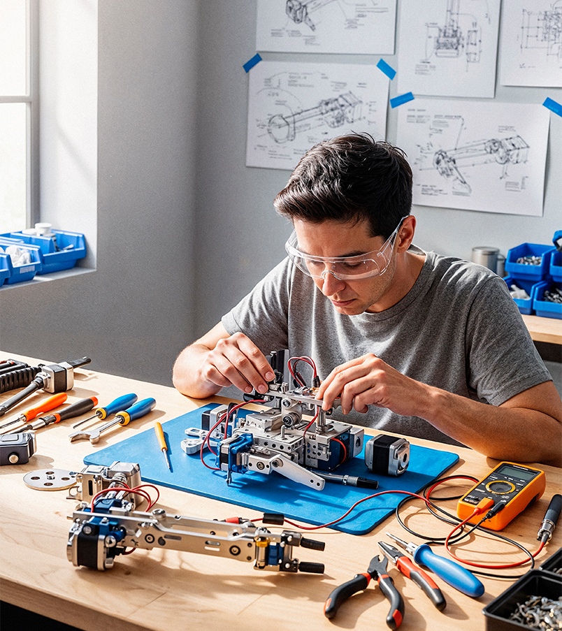 Electronics prototyping and component integration on a development board