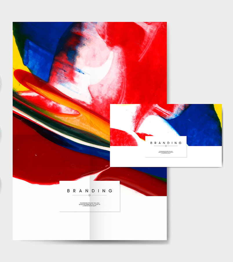 Professional branding and visual identity design materials
