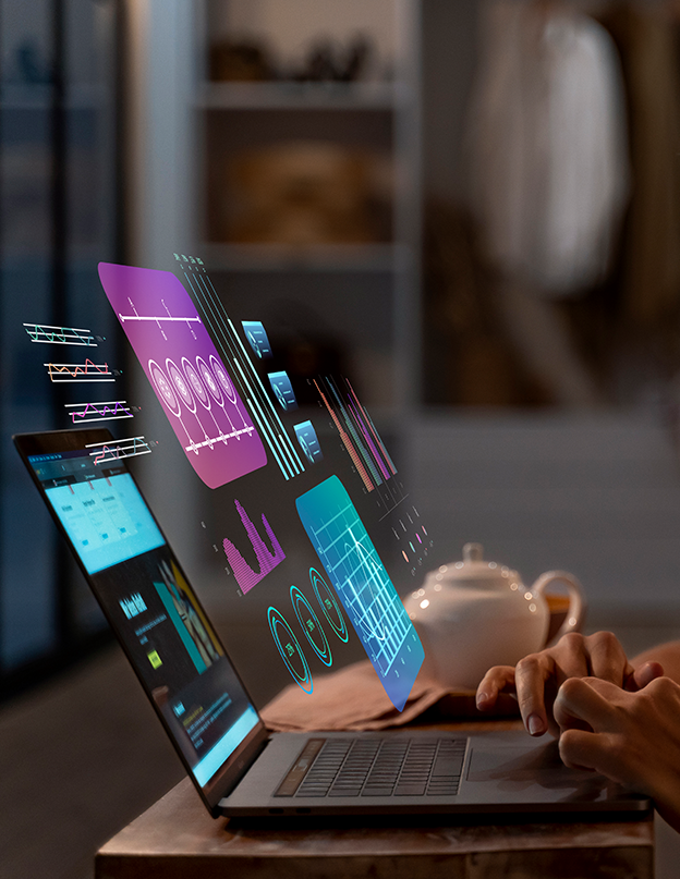 Cloud-based SaaS business dashboard with data analytics and reporting