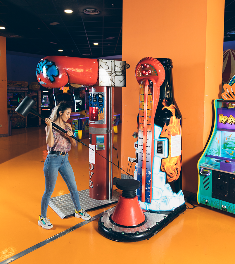 Sensor-based interactive arcade game system